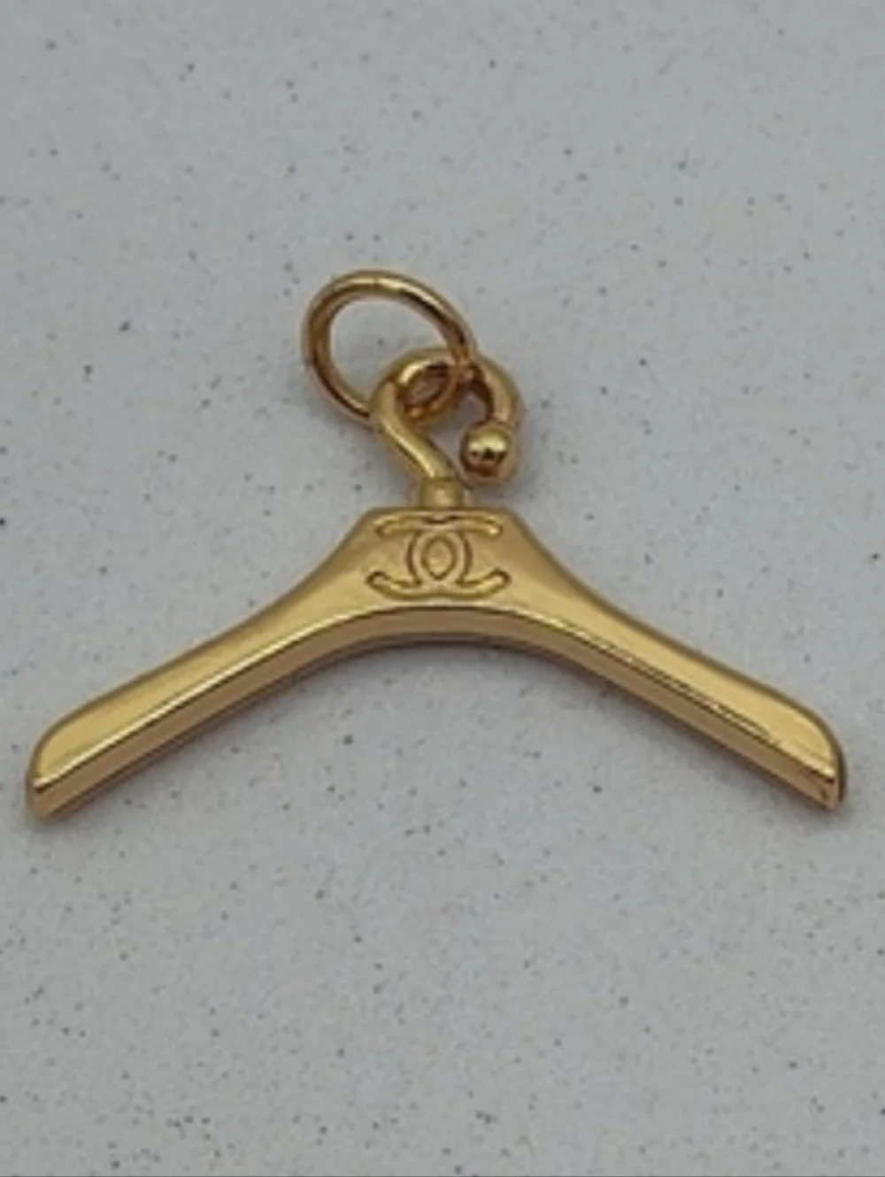 CHANEL Miniature Hanger Charm Pendant Gold Tone CC Atelier Boutique Symbol
